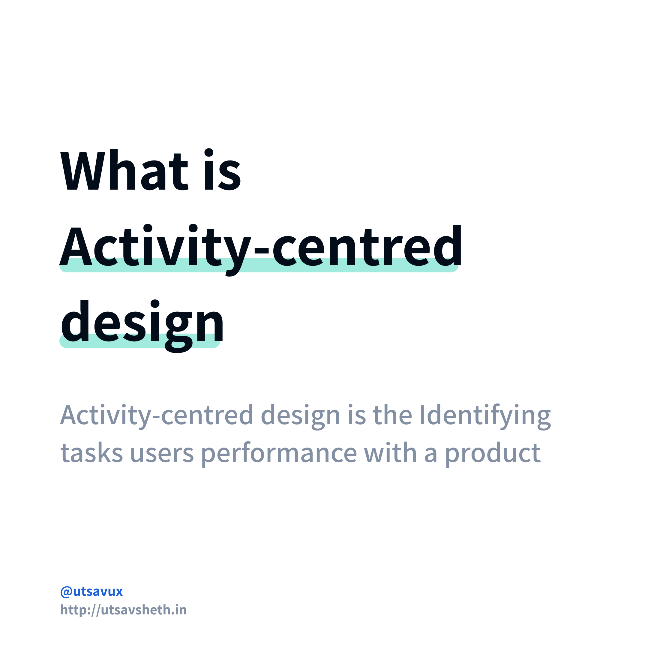 What is Activity Centered Design · UI/UX 💩